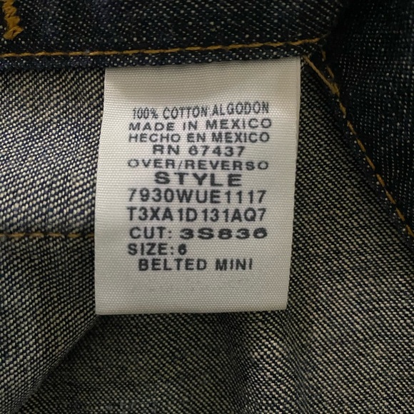 Vintage RL Denim Button-Up mini Skirt size 6 - Picture 7 of 8